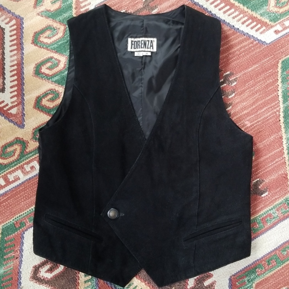 Vintage Forenza Suede Leather Vest - Picture 1 of 8